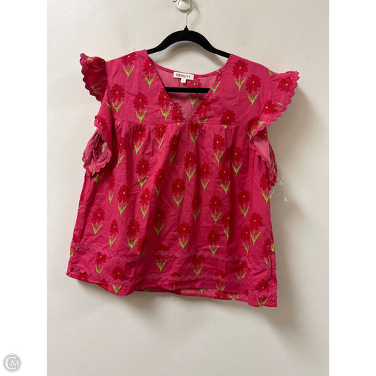 Top Short Sleeve By Wishlist In Pink, Size: L