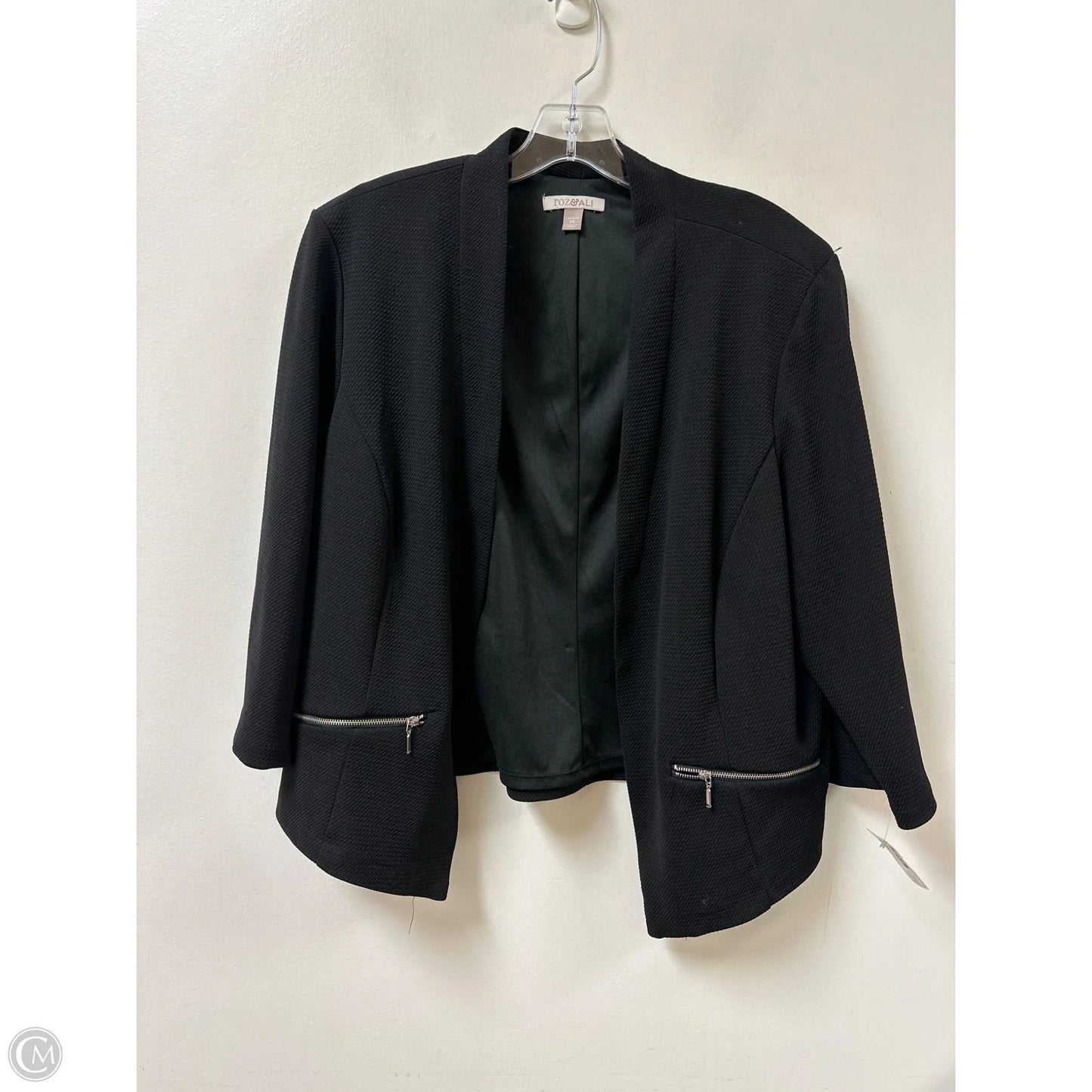 Blazer By Roz And Ali In Black, Size: 2x