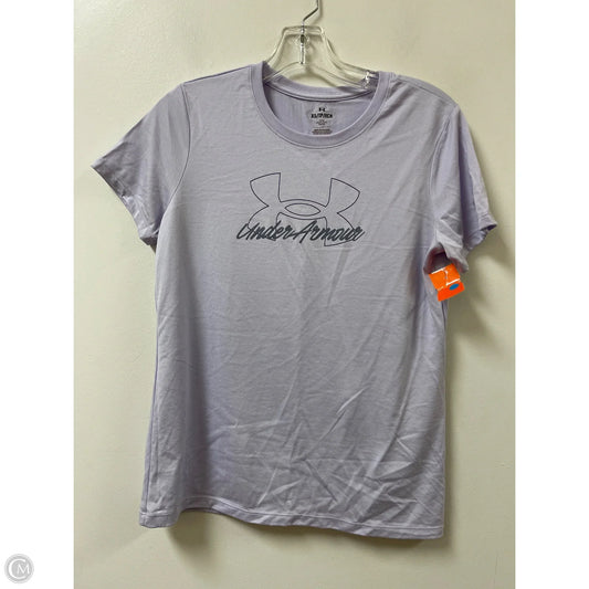 Athletic Top Short Sleeve By Under Armour In Purple, Size: Xs