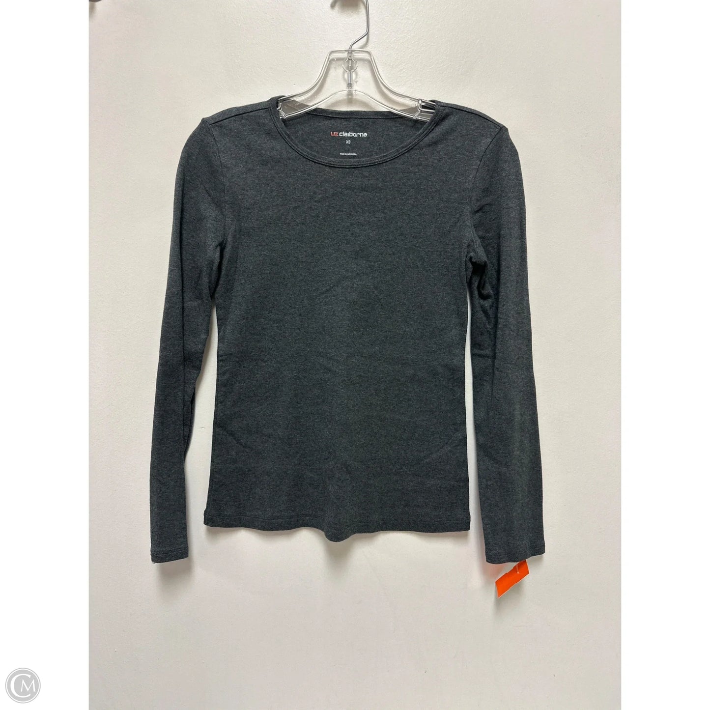 Top Long Sleeve By Liz Claiborne In Grey, Size: Xs