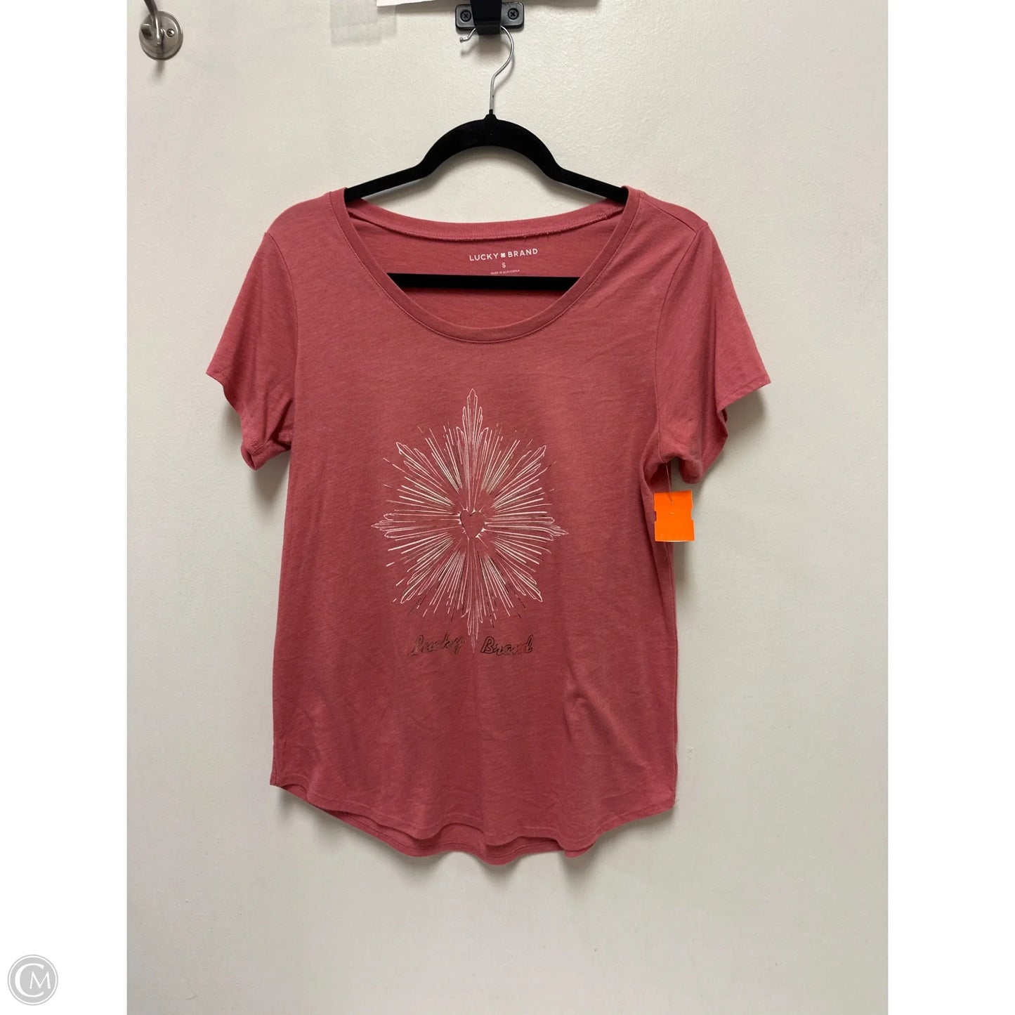 Top Short Sleeve By Lucky Brand In Red, Size: S