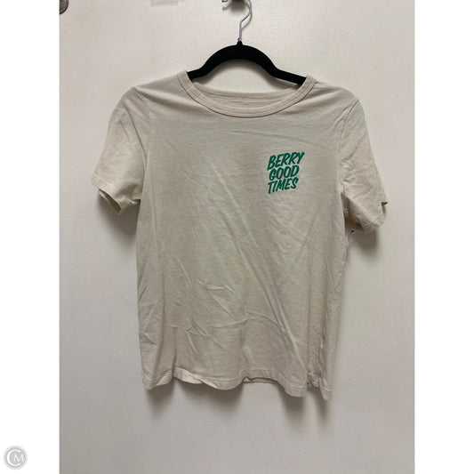 Top Short Sleeve By Old Navy In Tan, Size: Xs