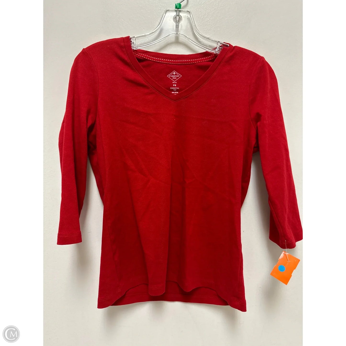Top Long Sleeve By St Johns Bay In Red, Size: Sp