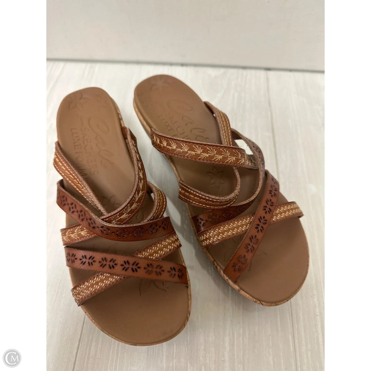 Sandals Heels Platform By Skechers In Brown, Size: 6