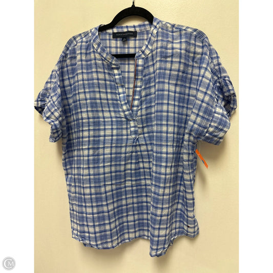 Top Short Sleeve By Tommy Hilfiger In Blue, Size: L