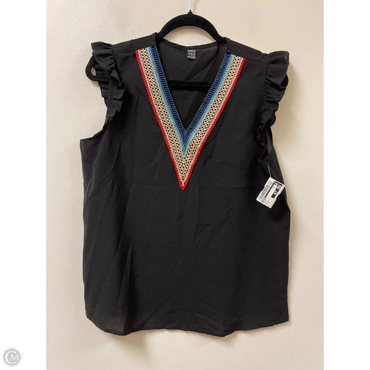 Top Short Sleeve By Shein In Black, Size: M