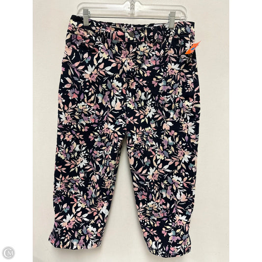 Pants Cropped By Gloria Vanderbilt In Floral Print, Size: 12