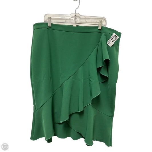 Skirt Midi By Ann Taylor In Green, Size: 18