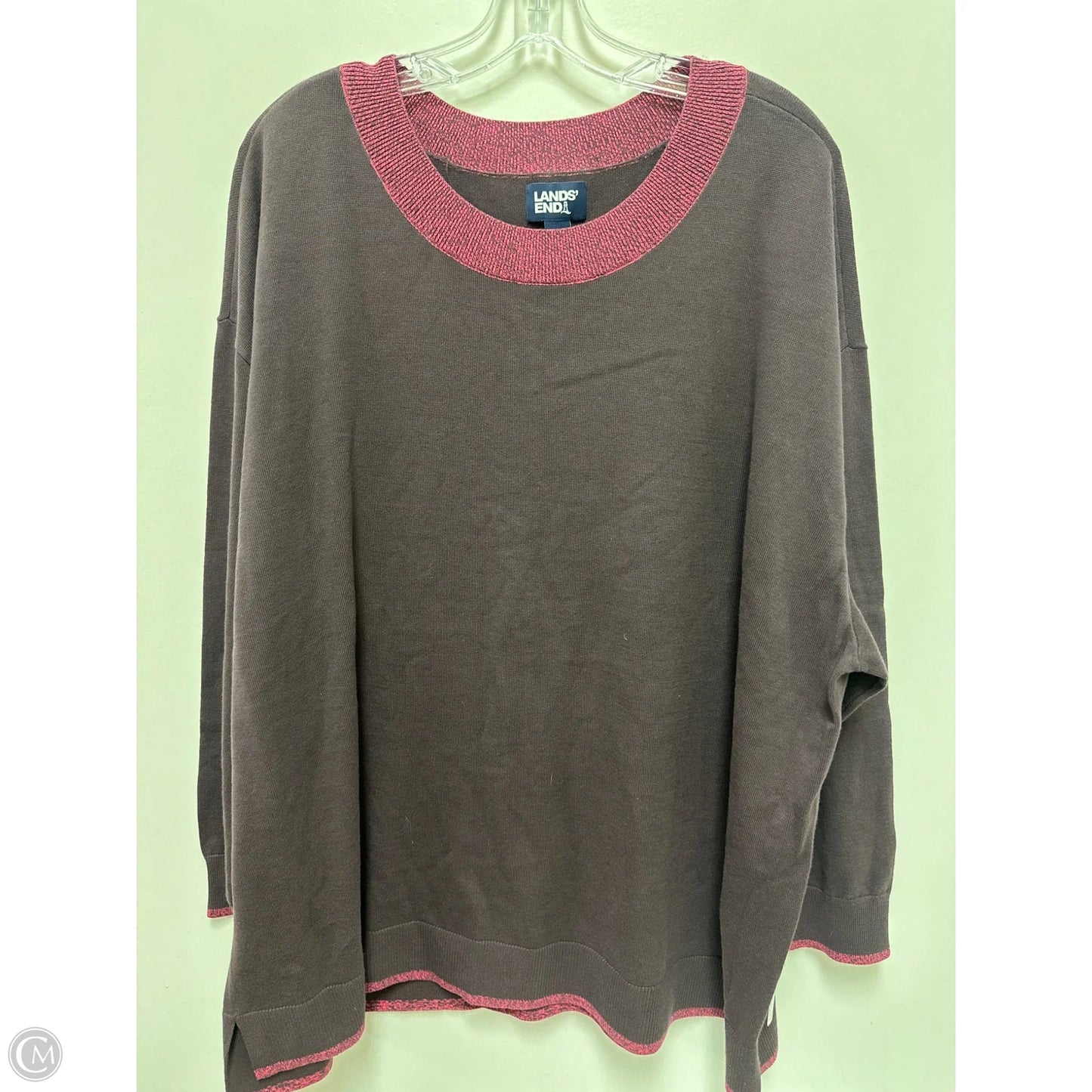 Top Long Sleeve By Lands End In Purple, Size: 3x