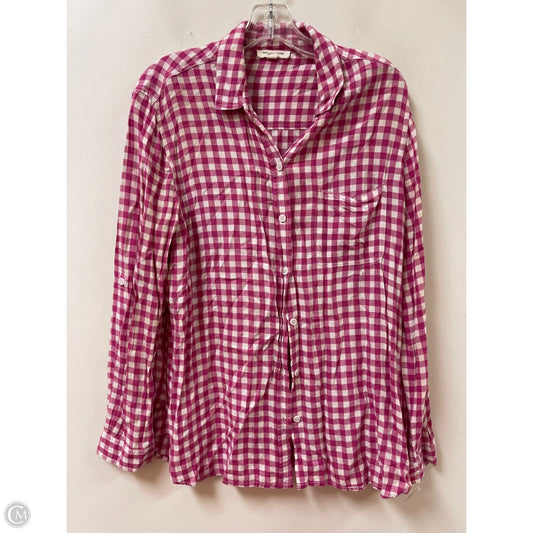 Blouse Long Sleeve By Beachlunchlounge In Pink, Size: L