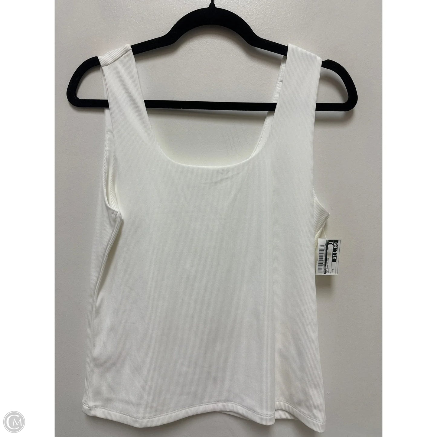 Top Sleeveless By Tahari In White, Size: L