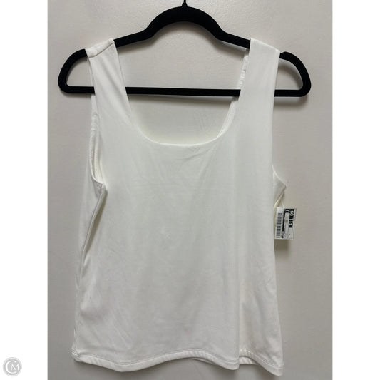 Top Sleeveless By Tahari In White, Size: L