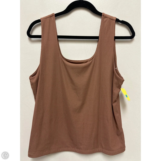 Top Sleeveless By Tahari In Brown, Size: Xl