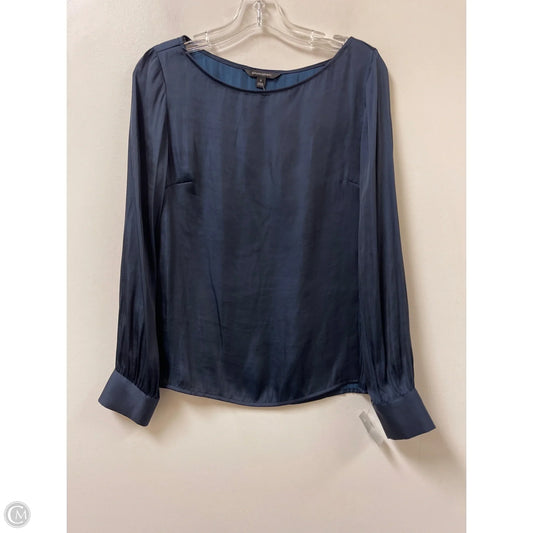 Top Long Sleeve By Banana Republic In Navy, Size: S