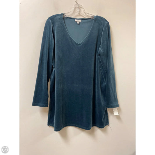 Top Long Sleeve By Pure Jill In Teal, Size: M