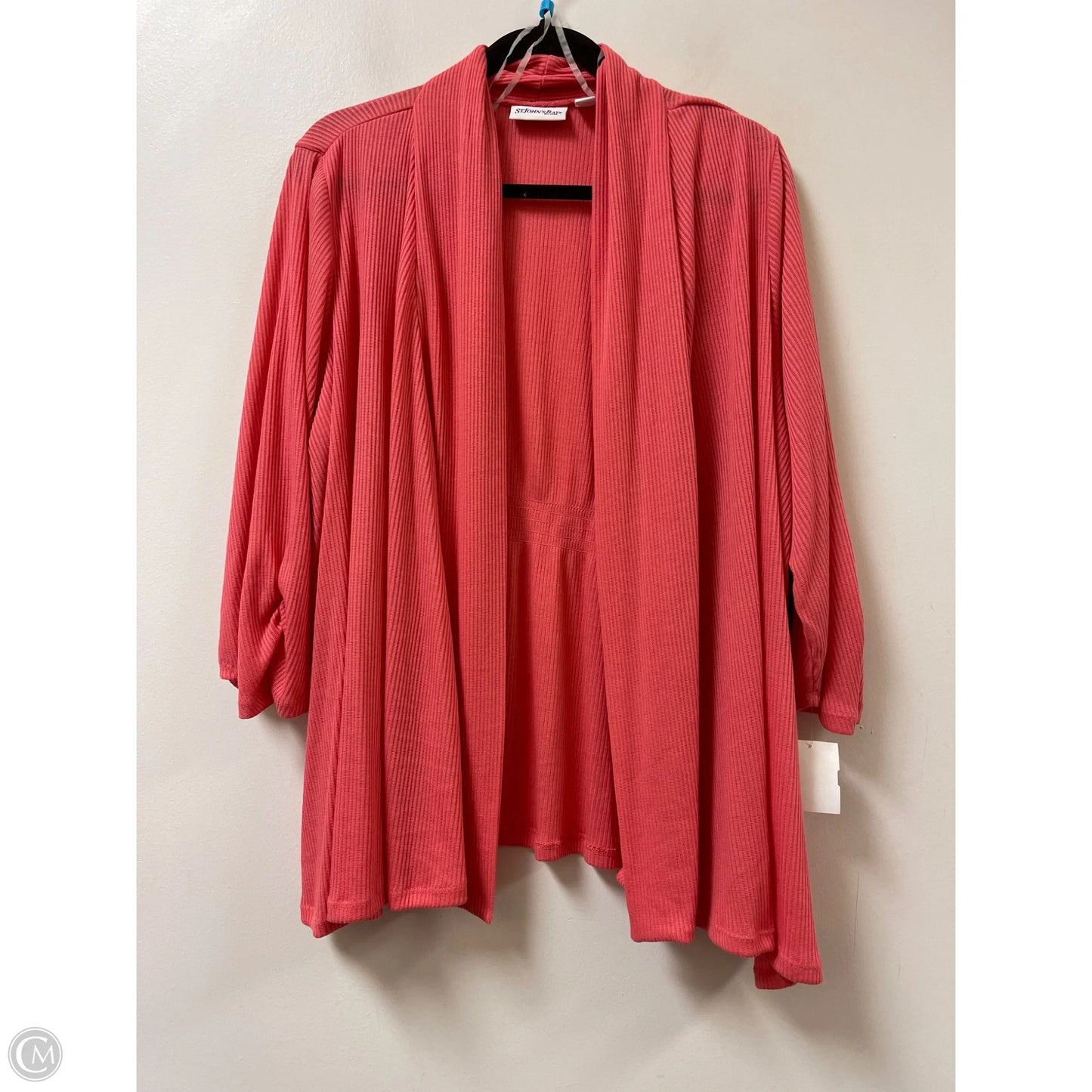 Sweater Cardigan By St Johns Bay In Coral, Size: 1x