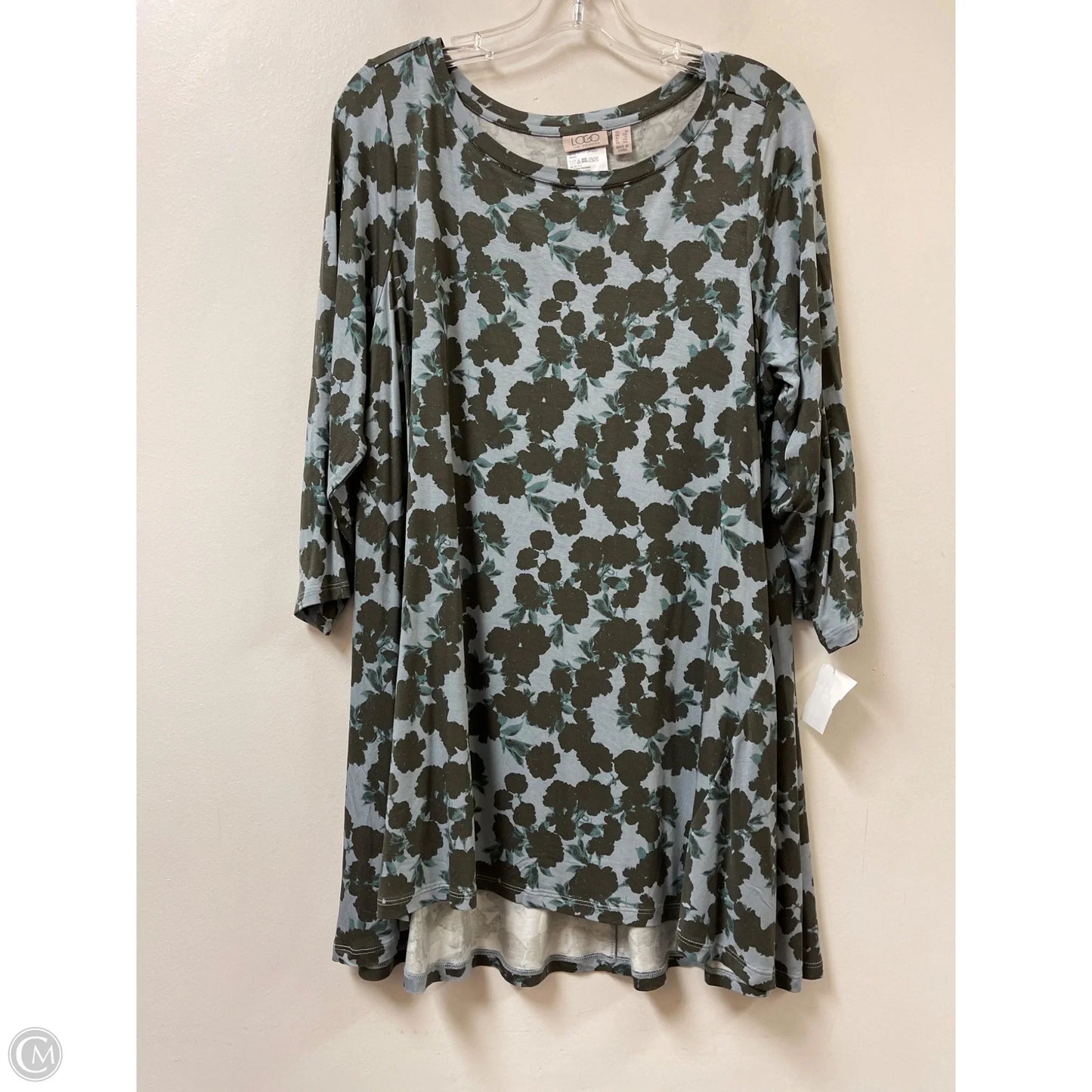 Tunic Long Sleeve By Logo In Floral Print, Size: 1x