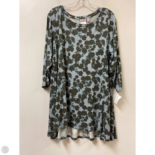 Tunic Long Sleeve By Logo In Floral Print, Size: 1x