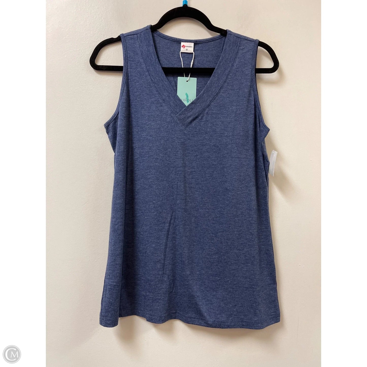 Top Short Sleeve By Clothes Mentor In Navy, Size: M