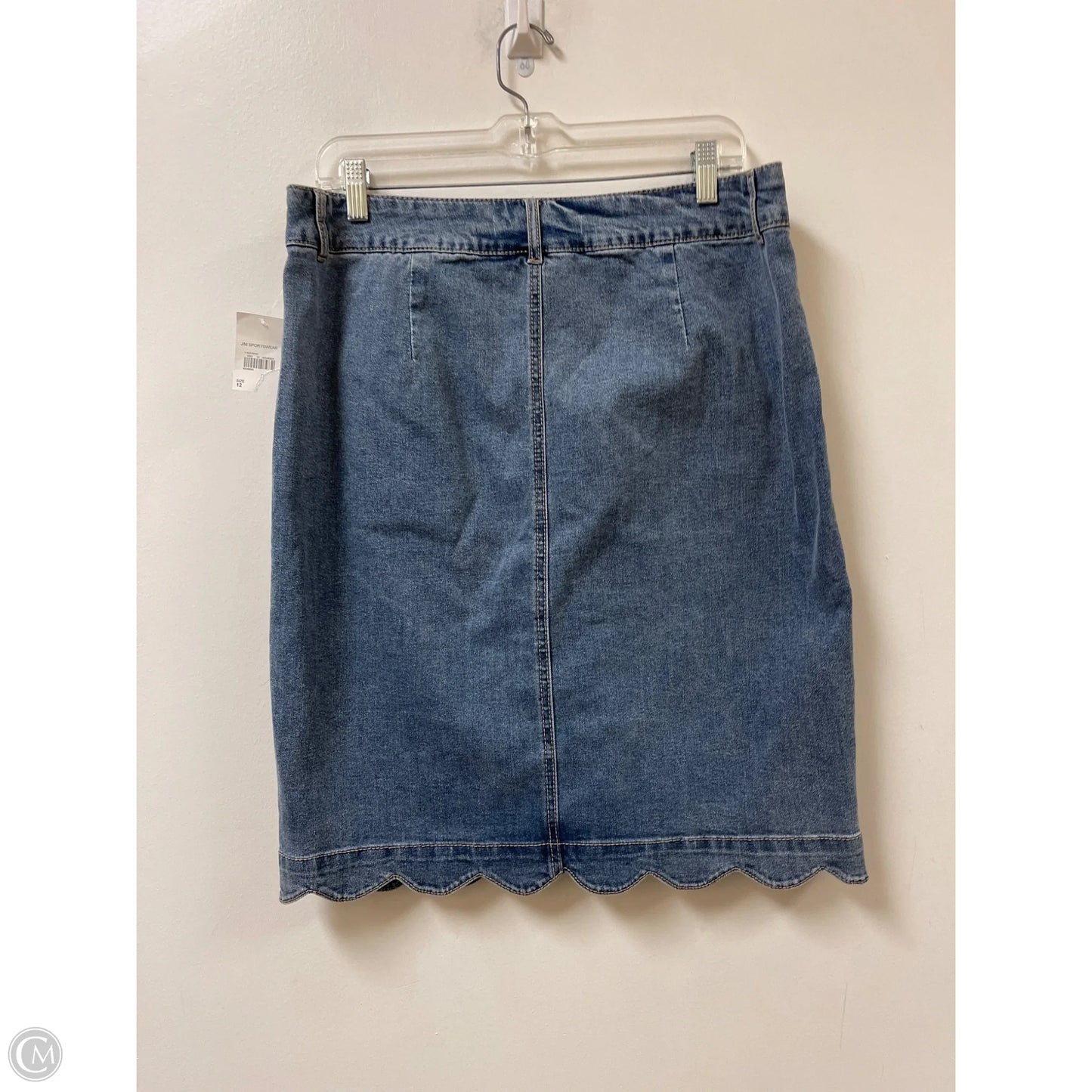 Skirt Midi By Cato In Blue Denim, Size: 12