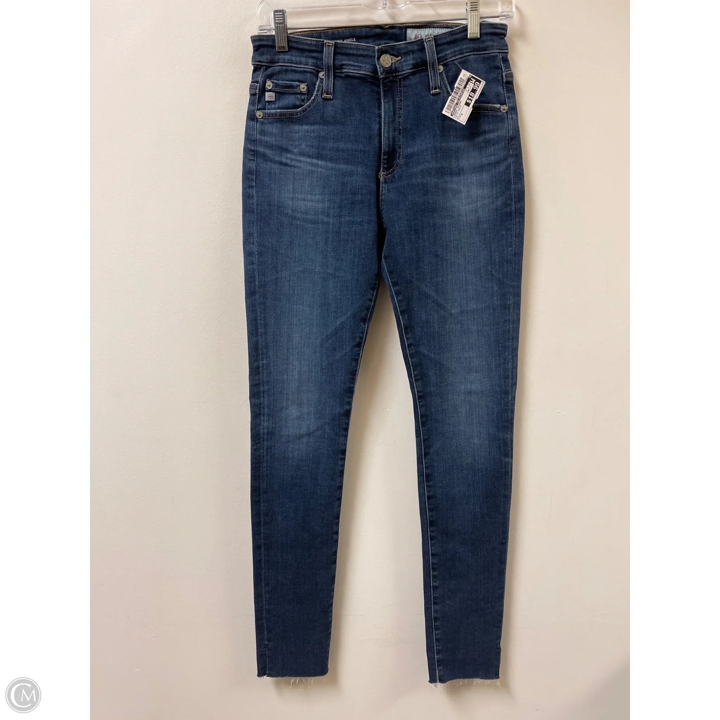 Jeans Skinny By Adriano Goldschmied In Blue Denim, Size: 4