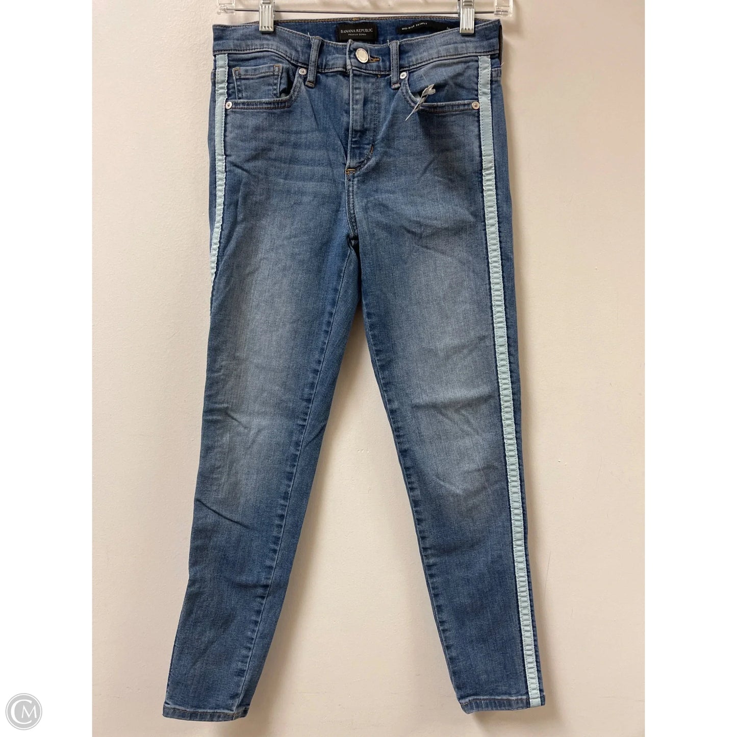 Jeans Skinny By Banana Republic In Blue Denim, Size: 2