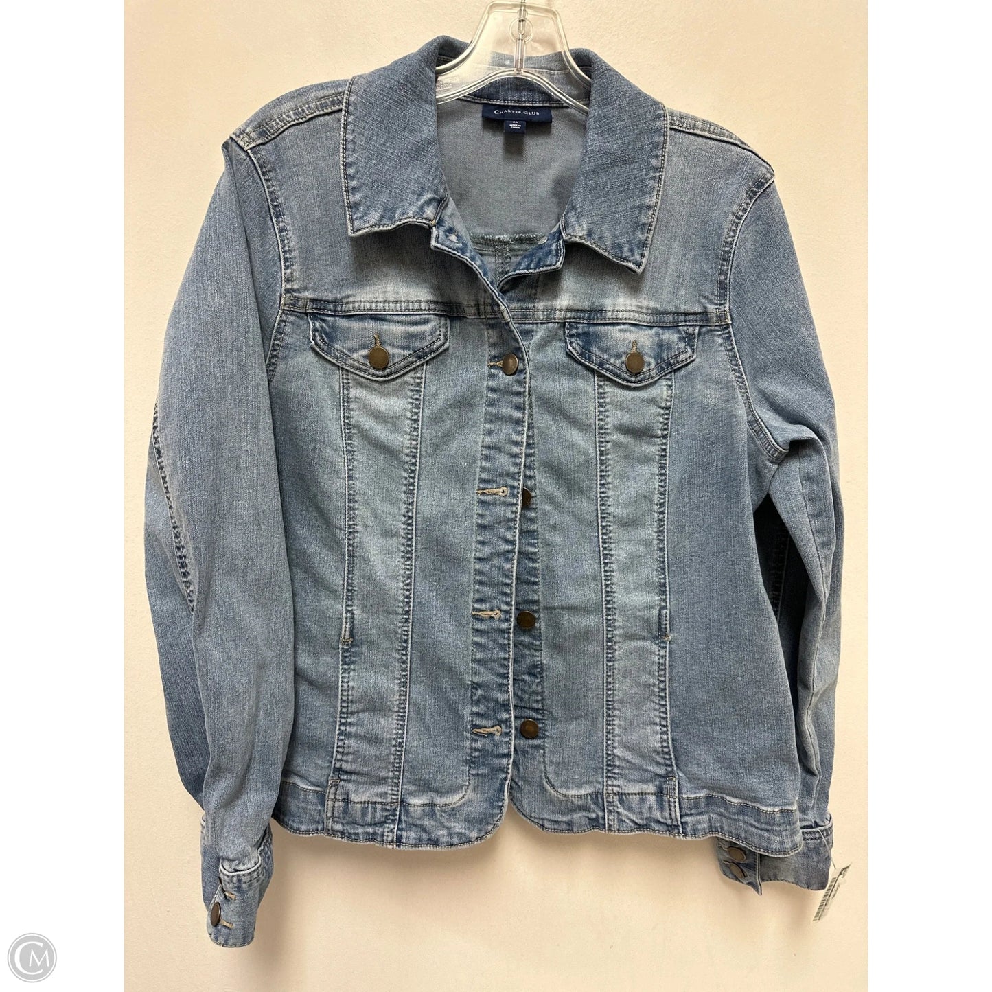 Jacket Denim By Charter Club In Blue Denim, Size: Xl