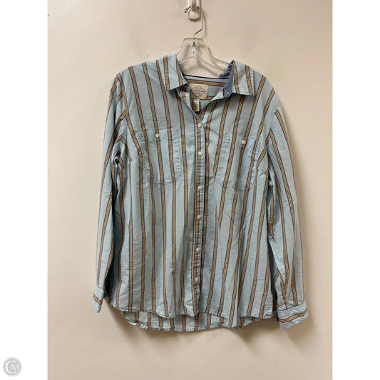 Blouse Long Sleeve By St Johns Bay In Striped Pattern, Size: Xl