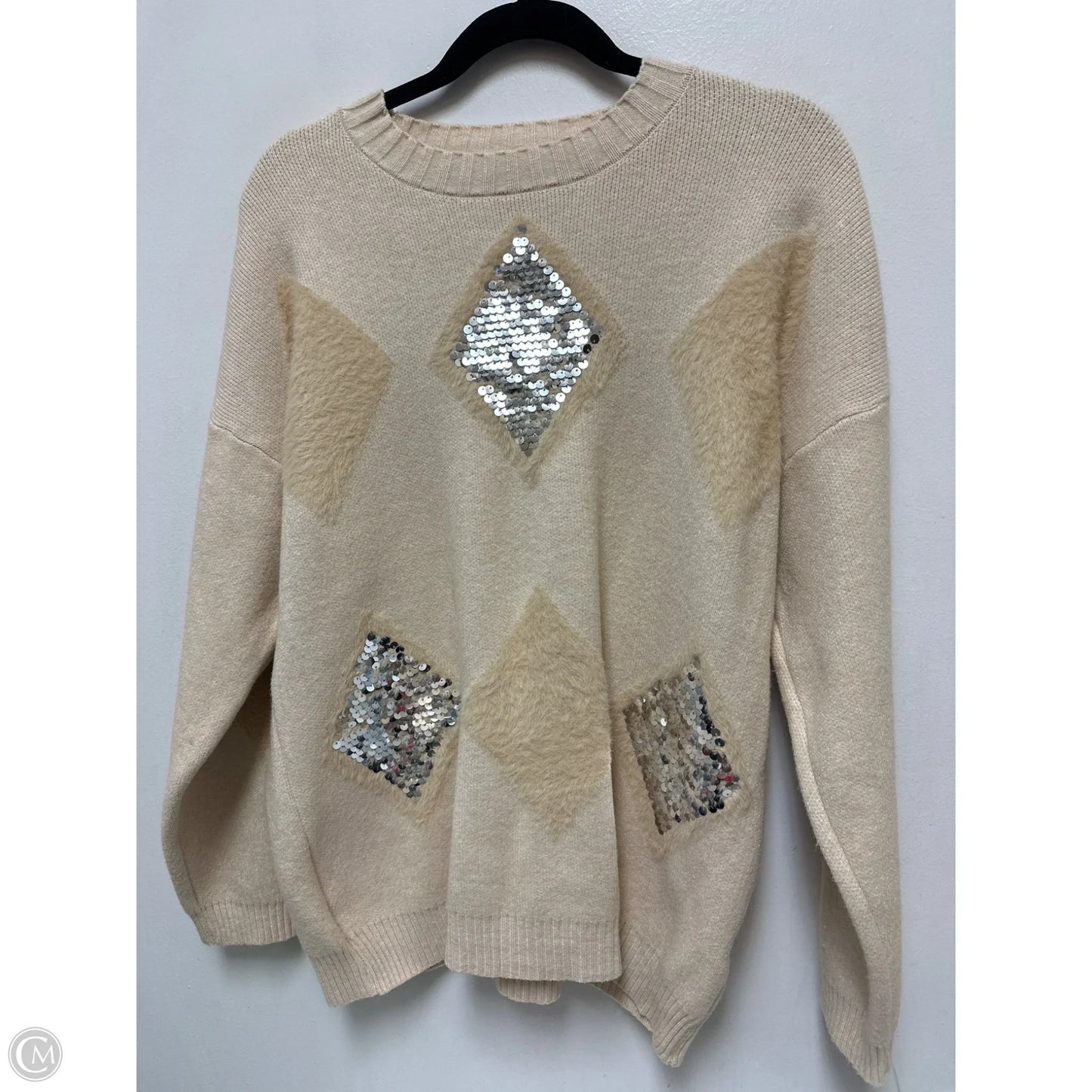 Sweater By Clothes Mentor In Cream, Size: M