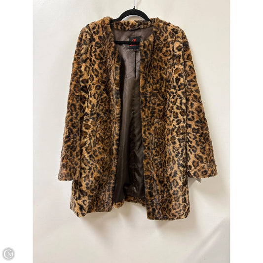 Coat Faux Fur & Sherpa By Clothes Mentor In Leopard Print, Size: M