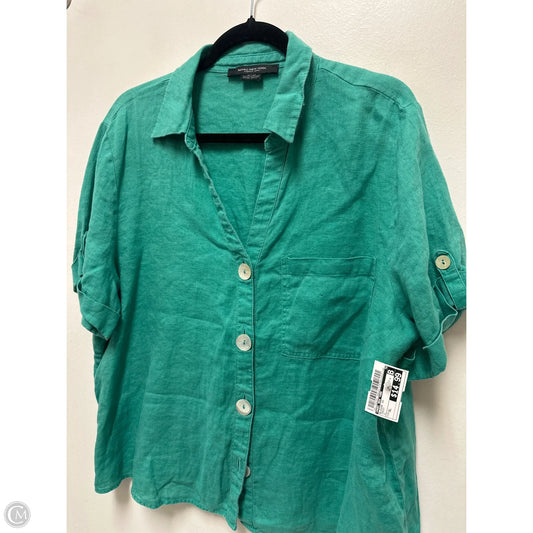 Blouse Short Sleeve By Marc New York In Green, Size: Xl