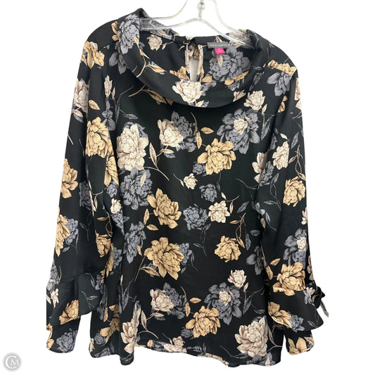 Top Long Sleeve By Vince Camuto In Floral Print, Size: 2x