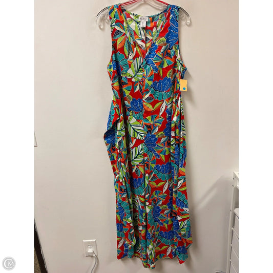 Jumpsuit By Nicole By Nicole Miller In Tropical Print, Size: L