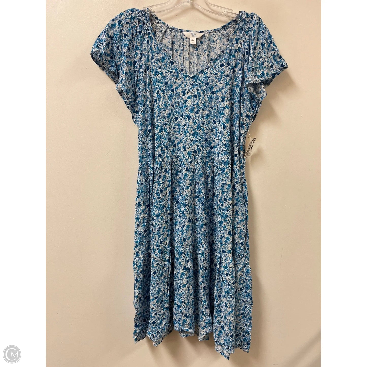 Dress Casual Midi By Time And Tru In Blue, Size: S