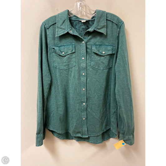 Blouse Long Sleeve By Sundance In Teal, Size: L