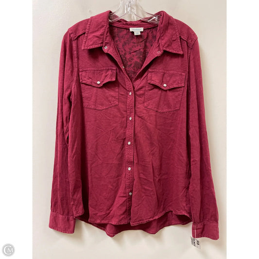Blouse Long Sleeve By Sundance In Red, Size: L