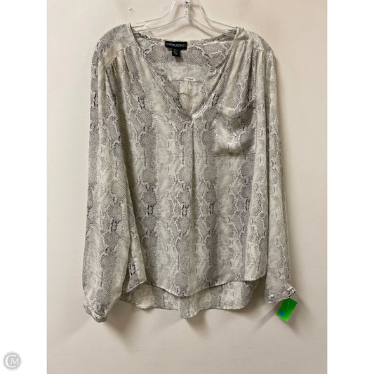 Top Long Sleeve By Cynthia Rowley In Snakeskin Print, Size: Xl