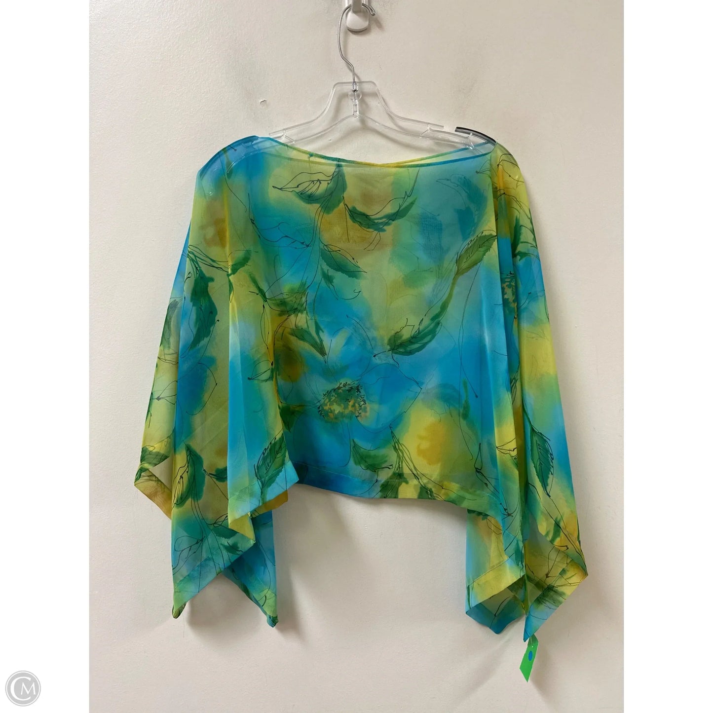 Shawl By Clothes Mentor In Blue & Green, Size: Osfm