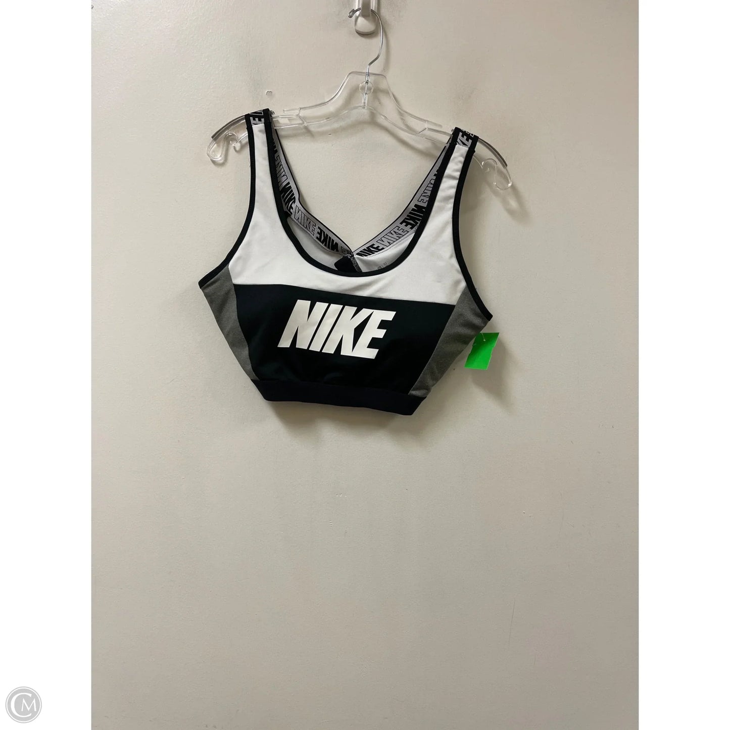 Athletic Bra By Nike In Black & Grey, Size: Xl