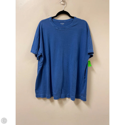 Top Short Sleeve Basic By Old Navy In Blue, Size: Xl