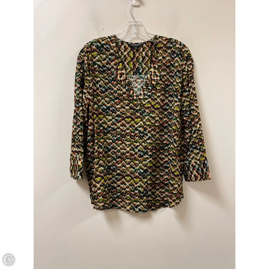 Top Long Sleeve By Liverpool In Multi-colored, Size: S