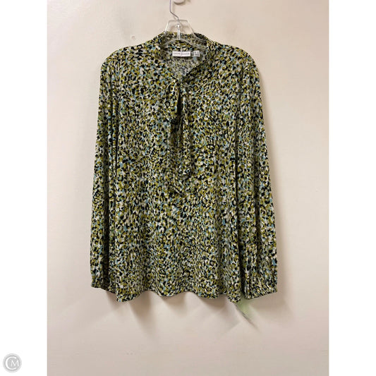 Top Long Sleeve By Susan Graver In Green, Size: L