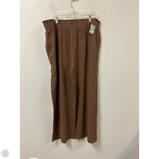 Pants Wide Leg By Final Touch In Brown, Size: 20