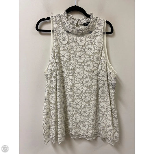 Top Sleeveless By Torrid In Cream, Size: 2x