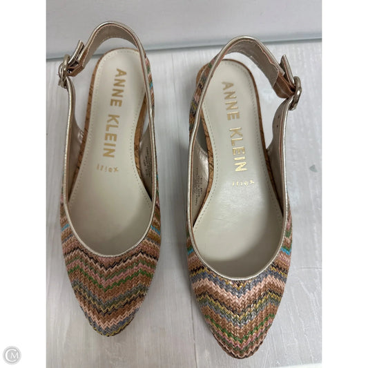 Shoes Heels Wedge By Anne Klein In Chevron Pattern, Size: 7