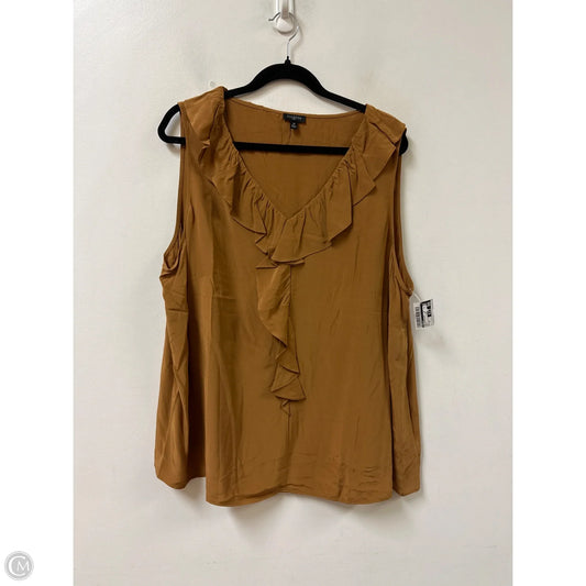 Top Sleeveless By Talbots In Brown, Size: 2x