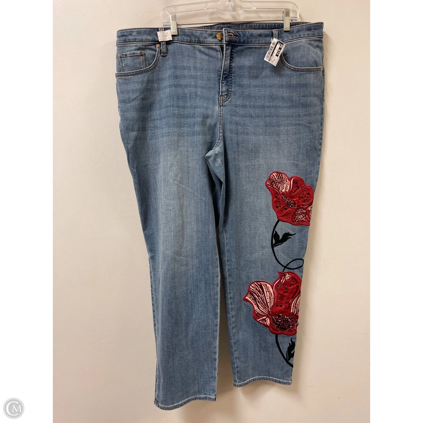 Jeans Wide Leg By Chicos In Blue Denim, Size: 20