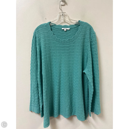 Sweater By Chicos In Aqua, Size: 1x