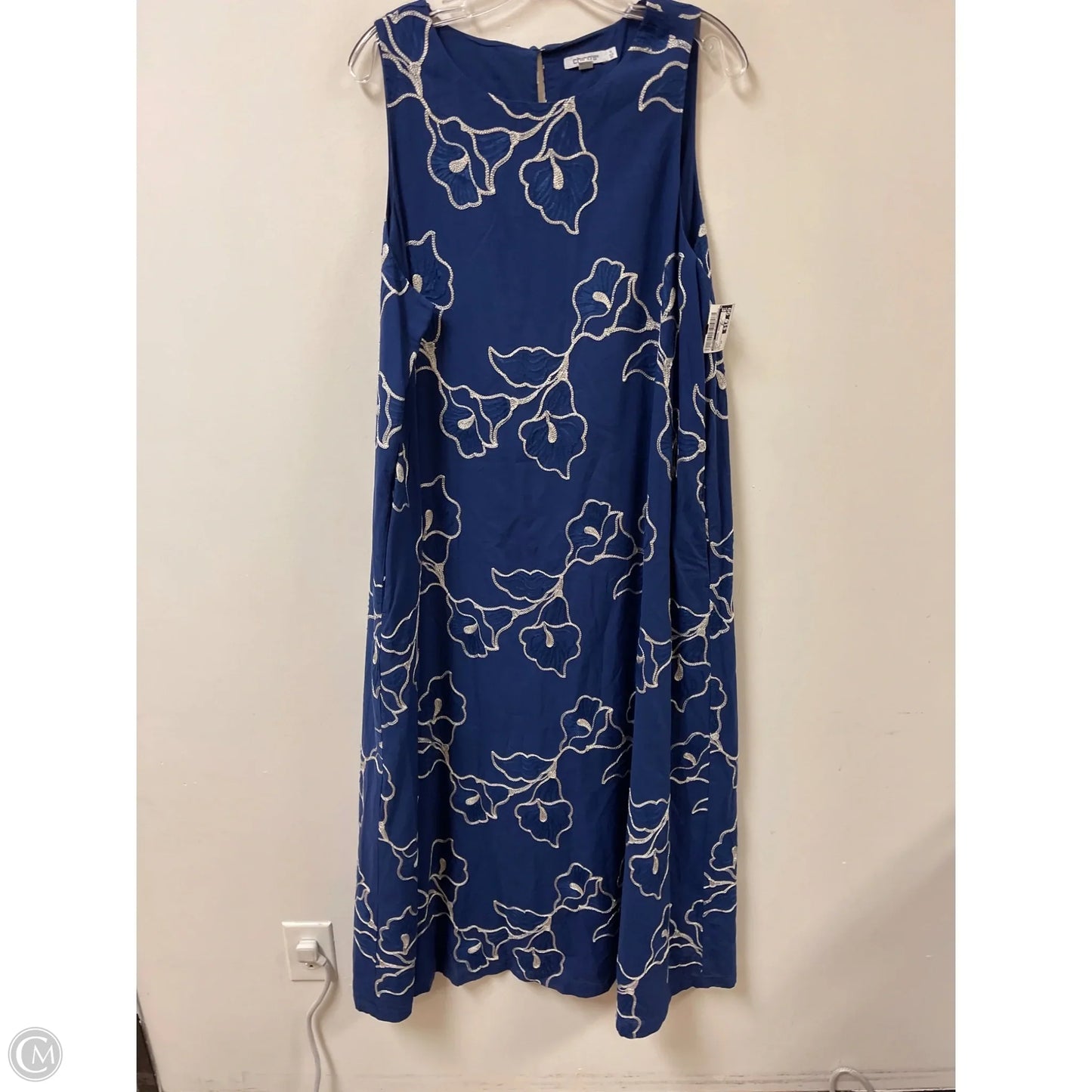 Dress Casual Maxi By Chicos In Blue, Size: 2x