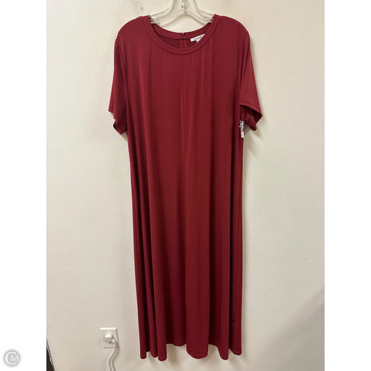 Dress Casual Maxi By Chicos In Red, Size: 1x